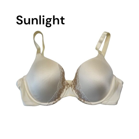 Bali Women SZ 38C Ivory Full Coverage Smooth Comfort Stretch Lace Underwire Bra - Picture 1 of 10